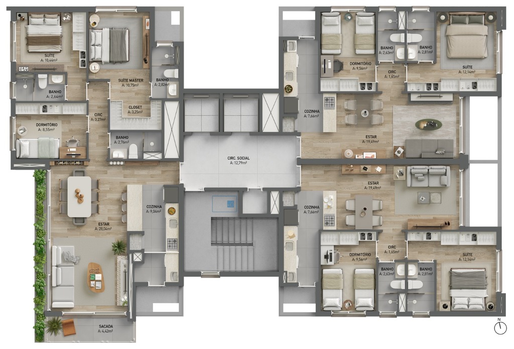 Apartamento, Rua Dário Pederneiras, 420