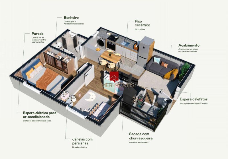 APARTAMENTO 2 Dormit&oacuterios no bairro FRAGATA em PELOTAS