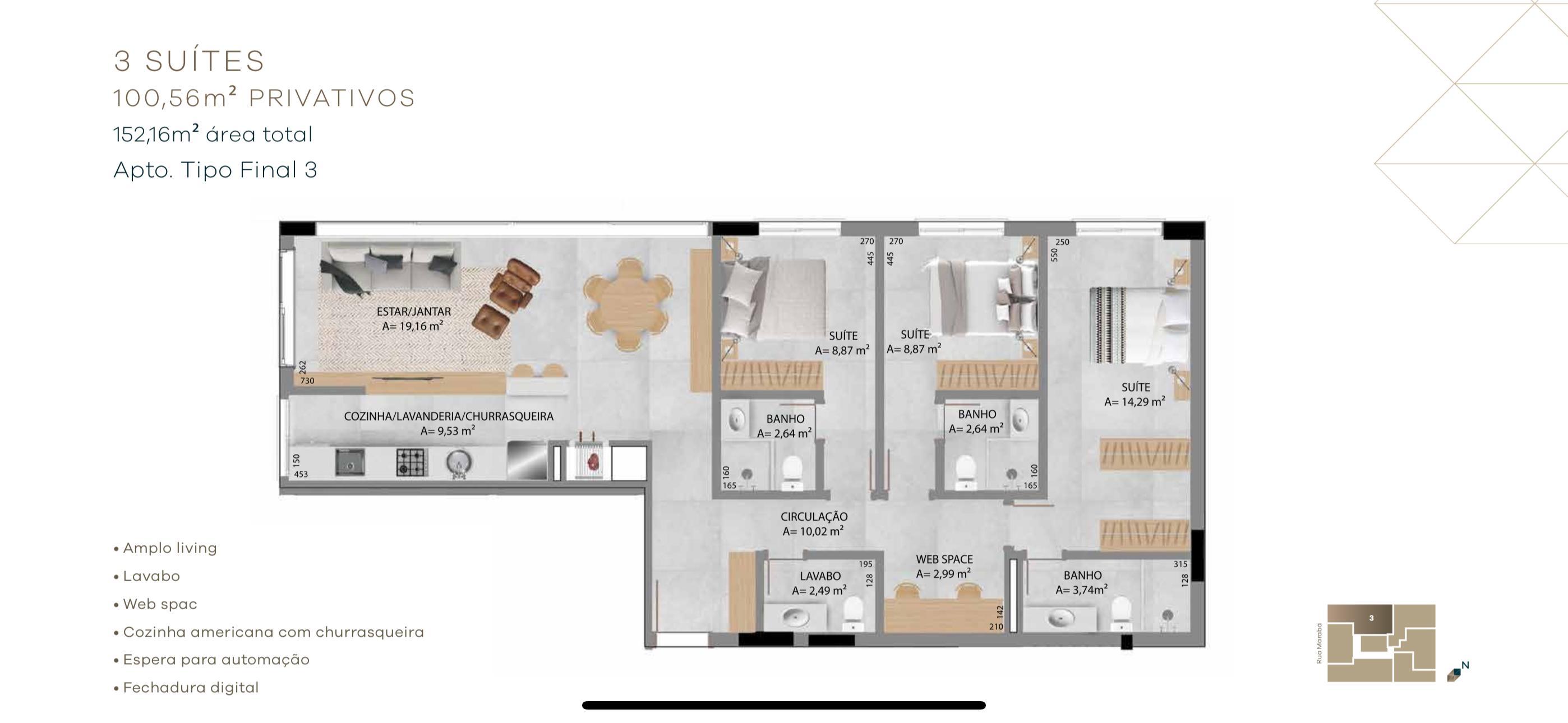 Apto 3 suítes, a 4 quadras do mar, em Capão!