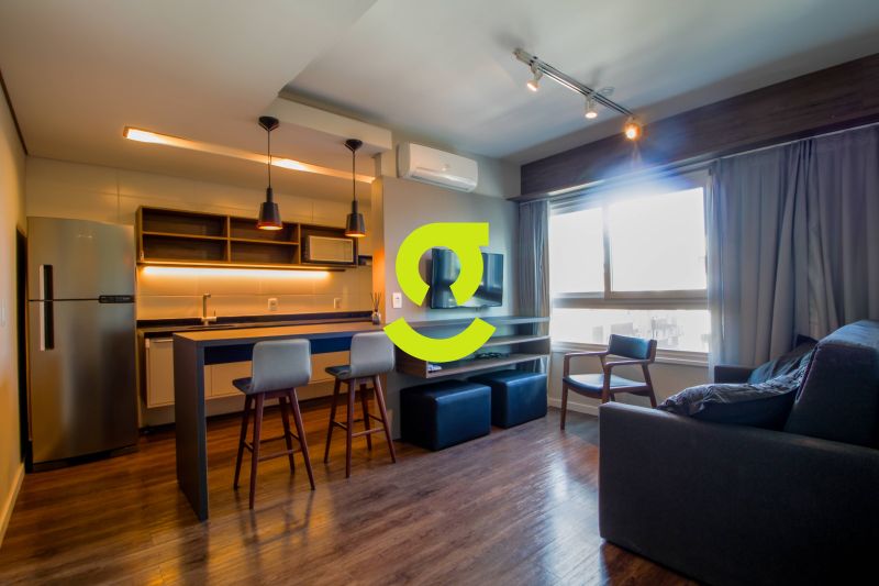 Apto MOBILIADO, andar alto, 1 dorm e 1 vaga, infra...
