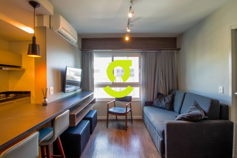Apto MOBILIADO, andar alto, 1 dorm e 1 vaga, infra...