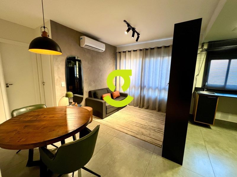 timo apto MOBILIADO, 48m, 1 dorm, ar condicionado...