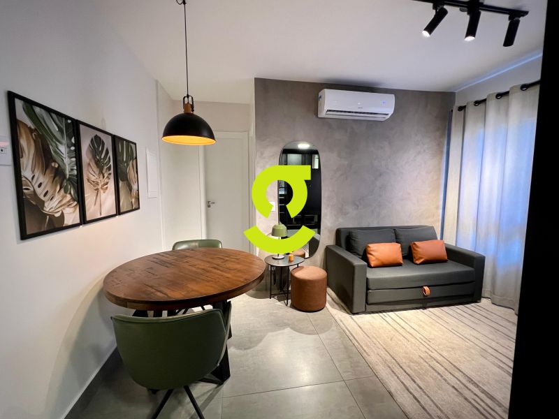 timo apto MOBILIADO, 48m, 1 dorm, ar condicionado...