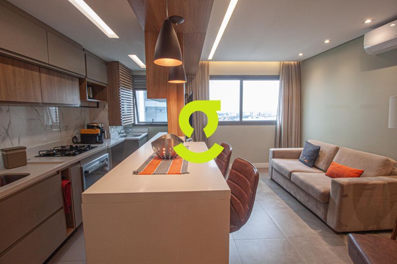 Excelente apto, MOBILIADO e DECORADO, andar alto, ...