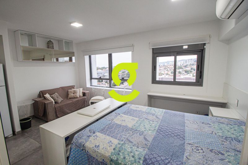 LOFT MOBILIADO, ANDAR ALTO, UMA VAGA! INFRA COMPLE...