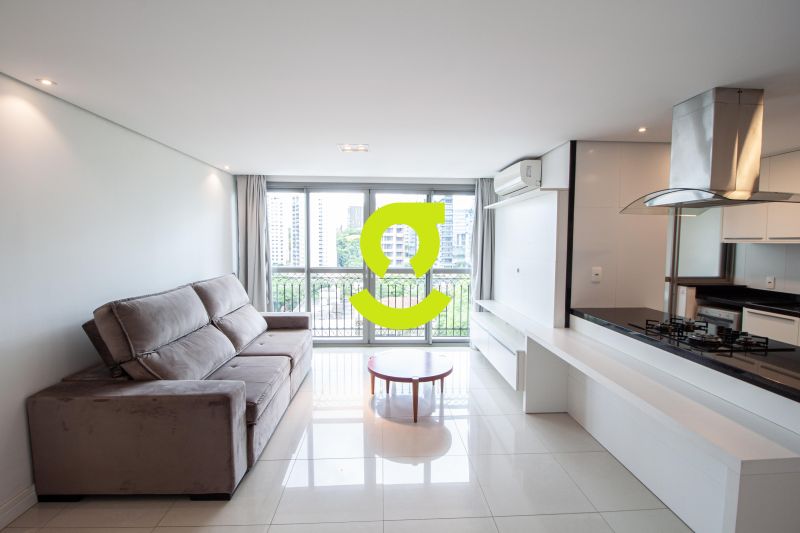 Excelente apto MOBILIADO, andar alto, churrasqueir...