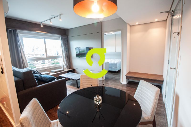 timo apto MOBILIADO, andar alto, ar condicionado,...