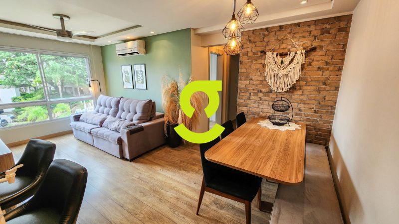 timo apartamento semi mobiliado, 64m priv, churra...