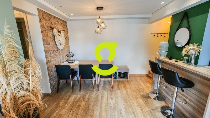 timo apartamento semi mobiliado, 64m priv, churra...