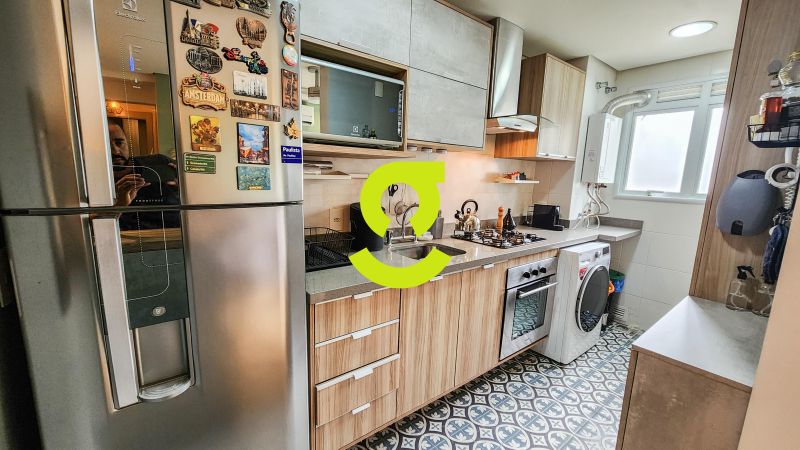 timo apartamento semi mobiliado, 64m priv, churra...