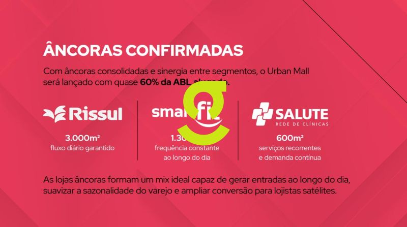 LOJA COMERCIAL DE 250m NO URBAN MALL PROTSIO ALV...