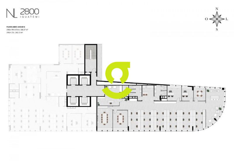 Meia laje corporativa no NL 2800 - presen�a que im...