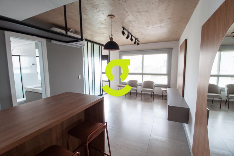 �timo apto NOVO, 45m priv, andar alto, semi mobili...