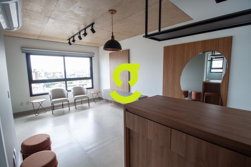 �timo apto NOVO, 45m priv, andar alto, semi mobili...