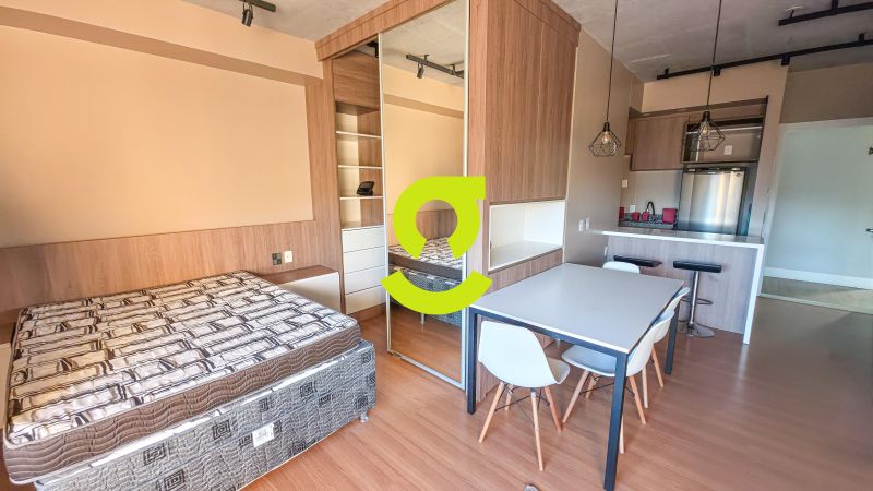 �timo loft MOBILIADO, andar alto, linda vista da c...