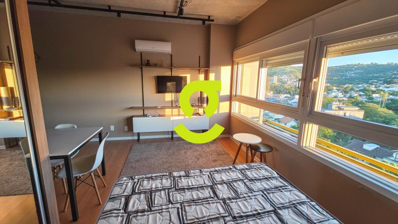 �timo loft MOBILIADO, andar alto, linda vista da c...