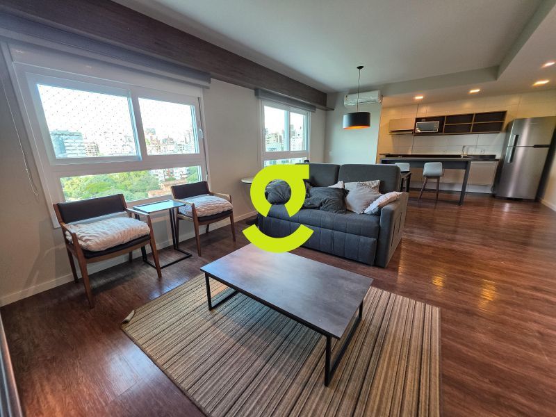 �timo apto MOBILIADO, andar alto, vista para o Par...