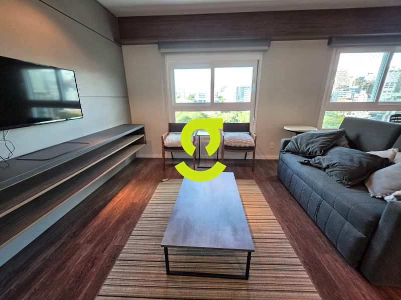 �timo apto MOBILIADO, andar alto, vista para o Par...
