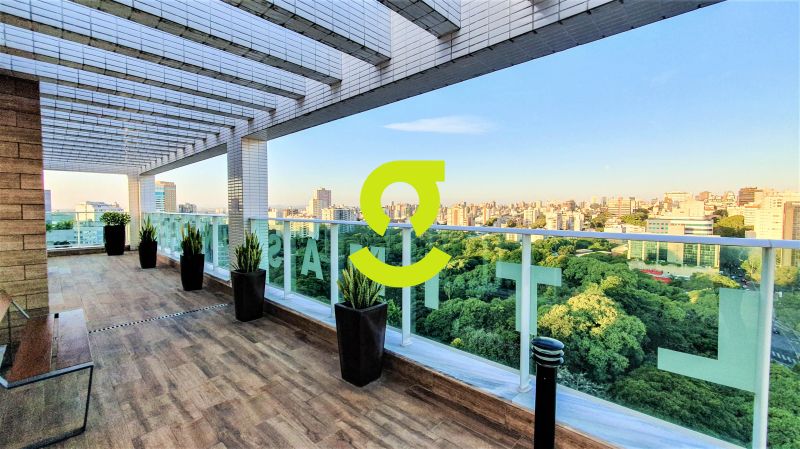 �timo apto MOBILIADO, andar alto, vista para o Par...