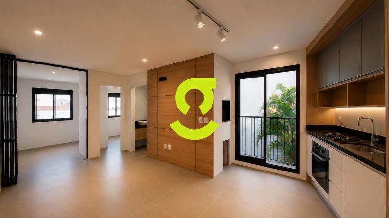 Design contempor�neo com balcony, 2 dormit�rios, 5...