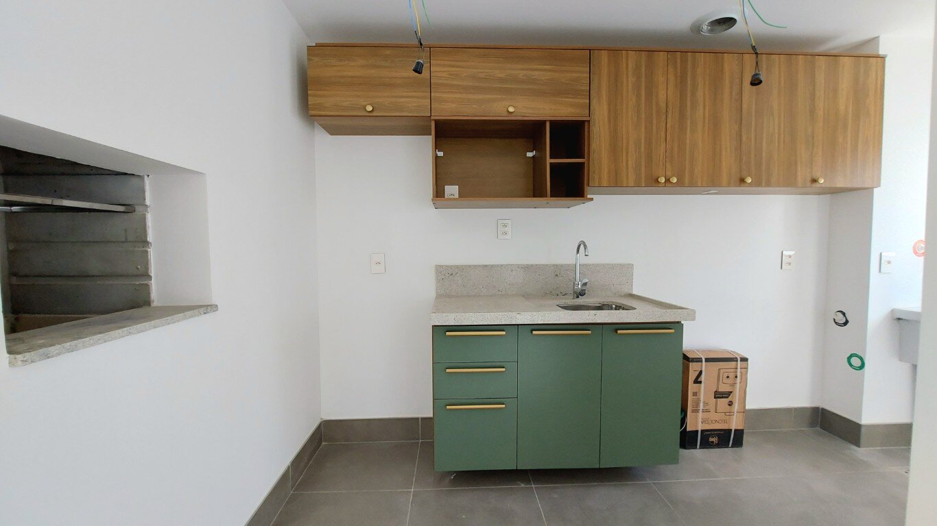 timo apartamento semi mobiliado, 57m priv, churra...