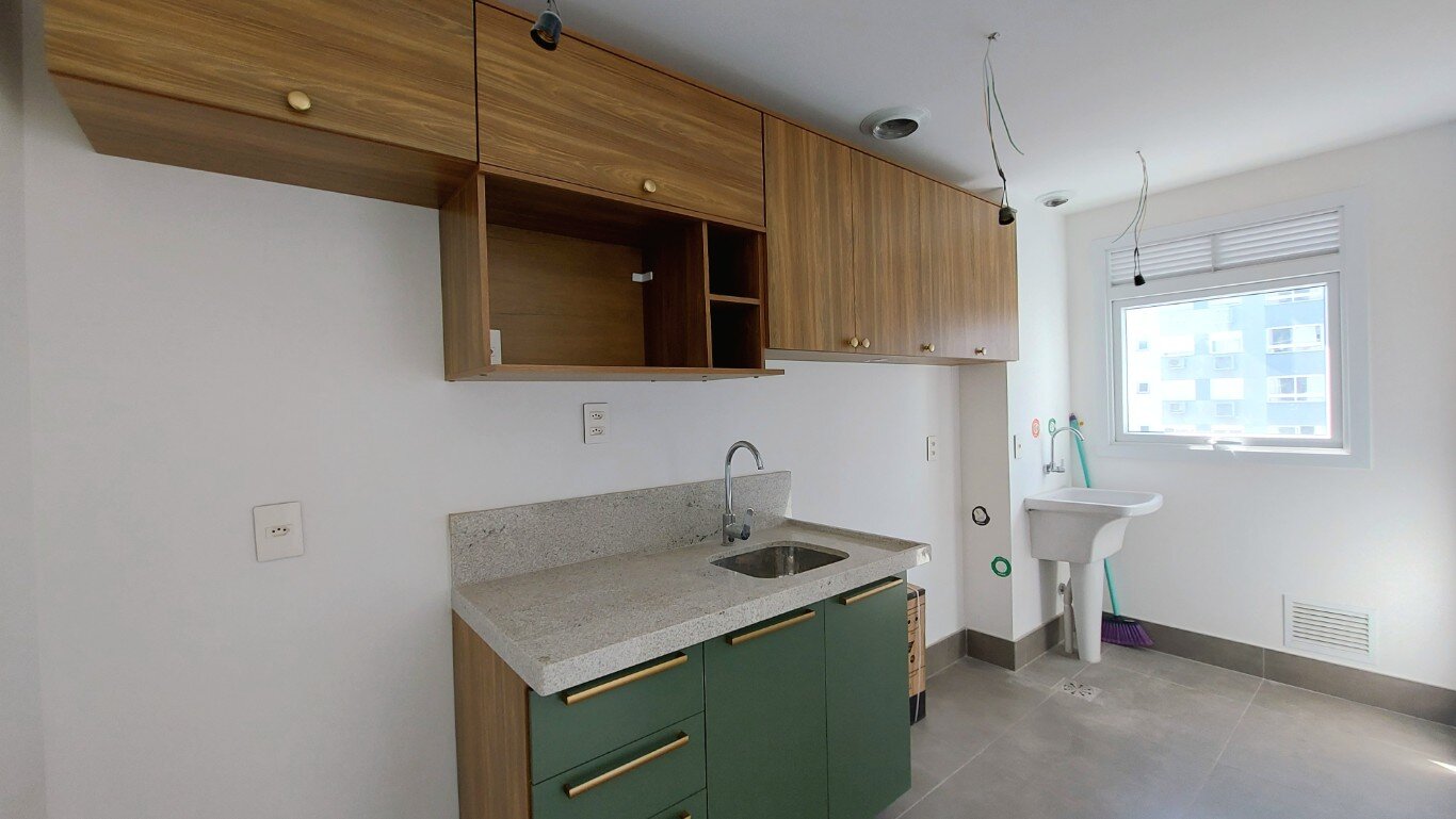 timo apartamento semi mobiliado, 57m priv, churra...